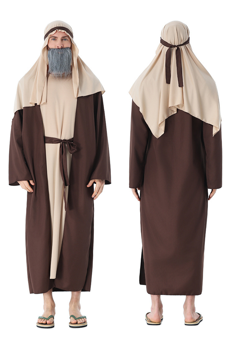 New two-tone Grandpa Cosplay Costume, Halloween Role-Playing Outfit, Shepherd Style, Male