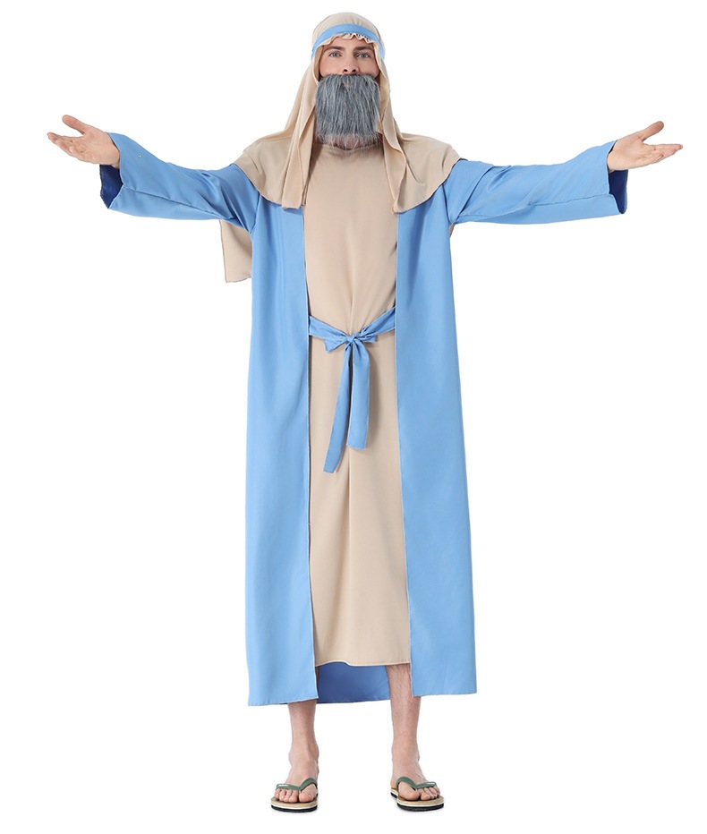 New two-tone Grandpa Cosplay Costume, Halloween Role-Playing Outfit, Shepherd Style, Male