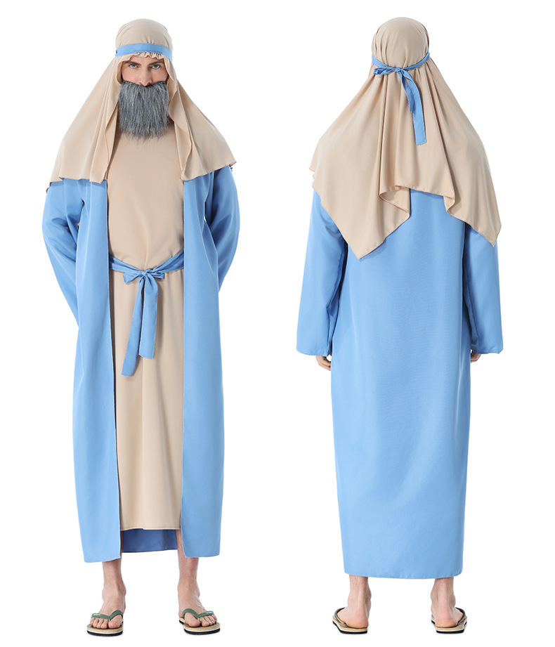 New two-tone Grandpa Cosplay Costume, Halloween Role-Playing Outfit, Shepherd Style, Male