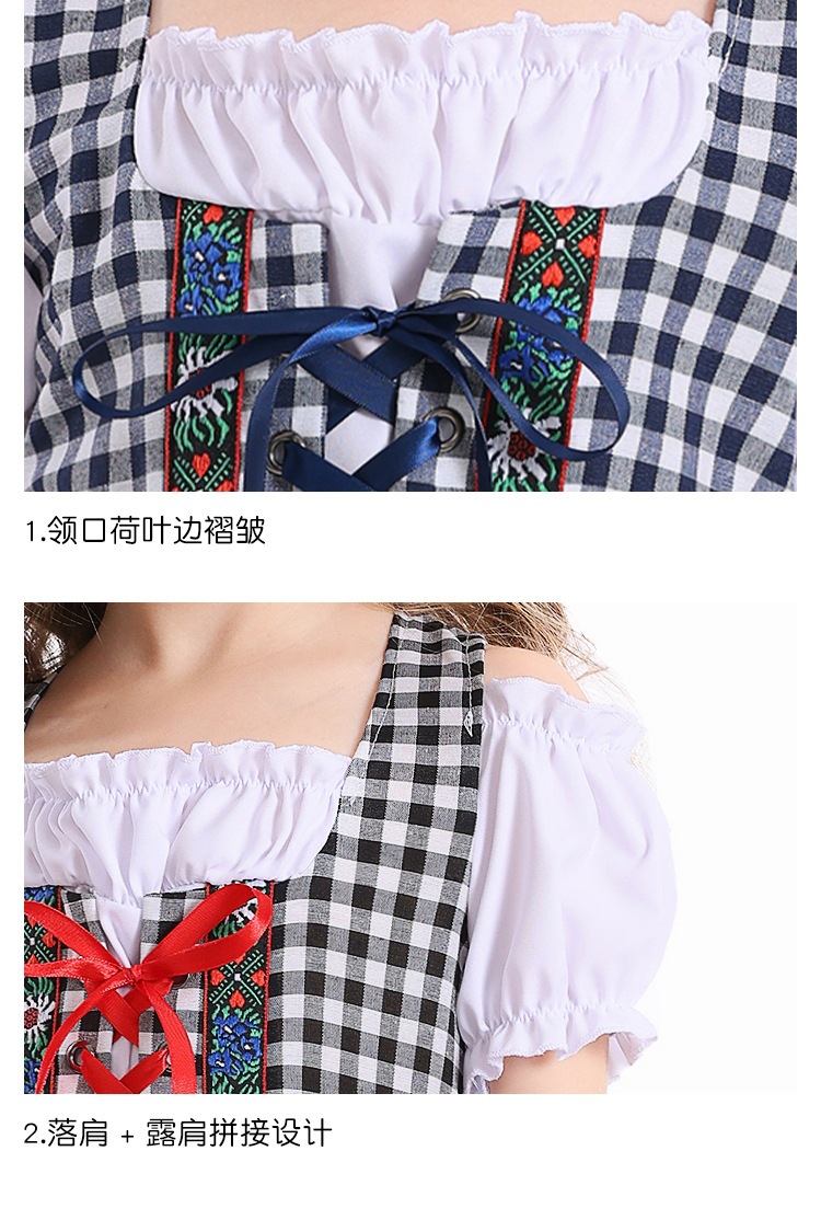 Children's German Bavarian traditional Dirndl dress, ethnic style beer costume, stage performance costume