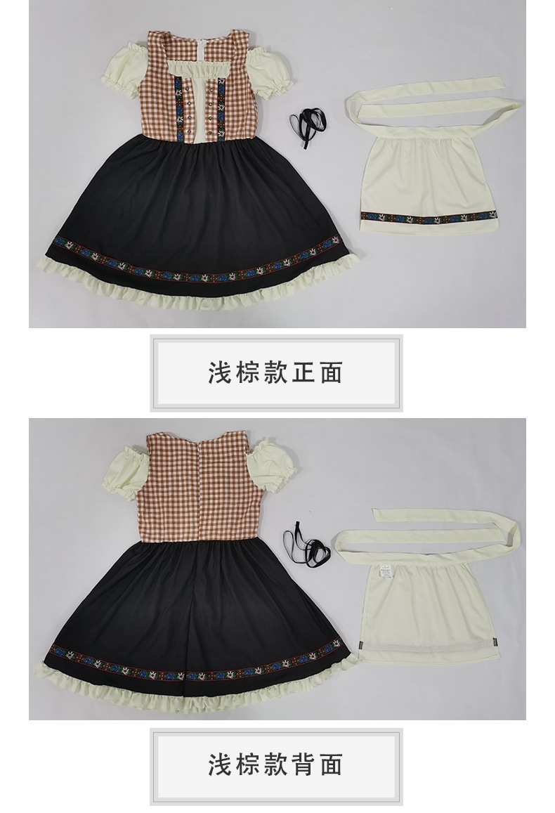 Children's German Bavarian traditional Dirndl dress, ethnic style beer costume, stage performance costume