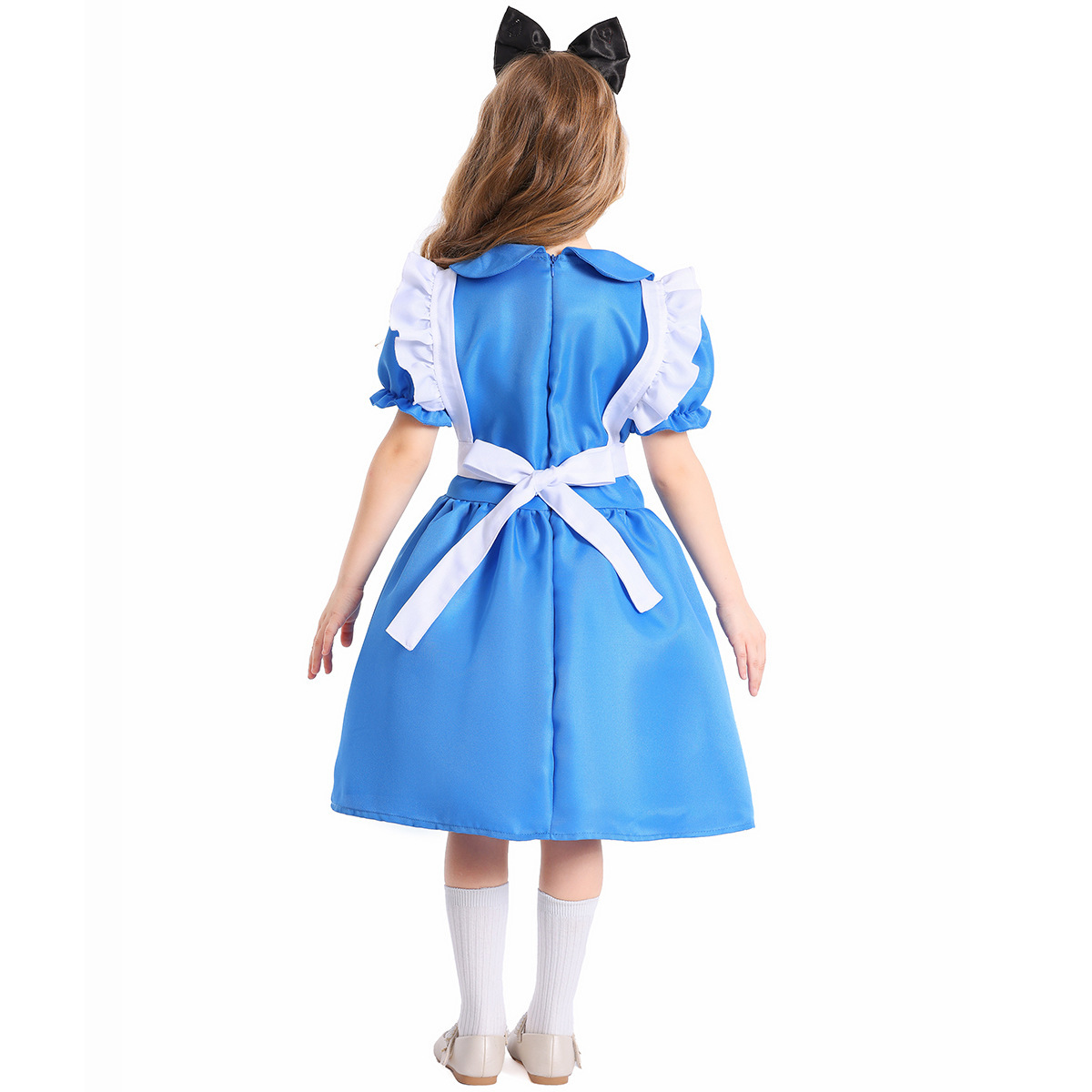 Guangzhou Halloween Children's Clothing Blue and White Maid Alice Princess Dress Cosplay Costume