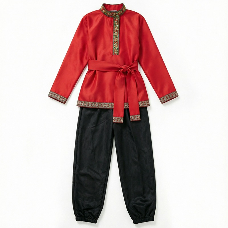 Children's Russian ethnic costumes, children's ethnic minority dance costumes, boys' Xinjiang dance performance costumes, choir costumes