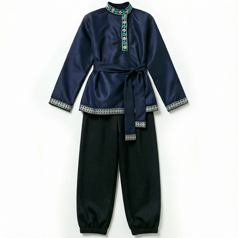 Children's Russian ethnic costumes, children's ethnic minority dance costumes, boys' Xinjiang dance performance costumes, choir costumes