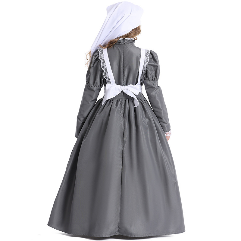 European retro children's nurse dress, gray and white maid/maid cosplay costume, stage performance costume, Guangzhou