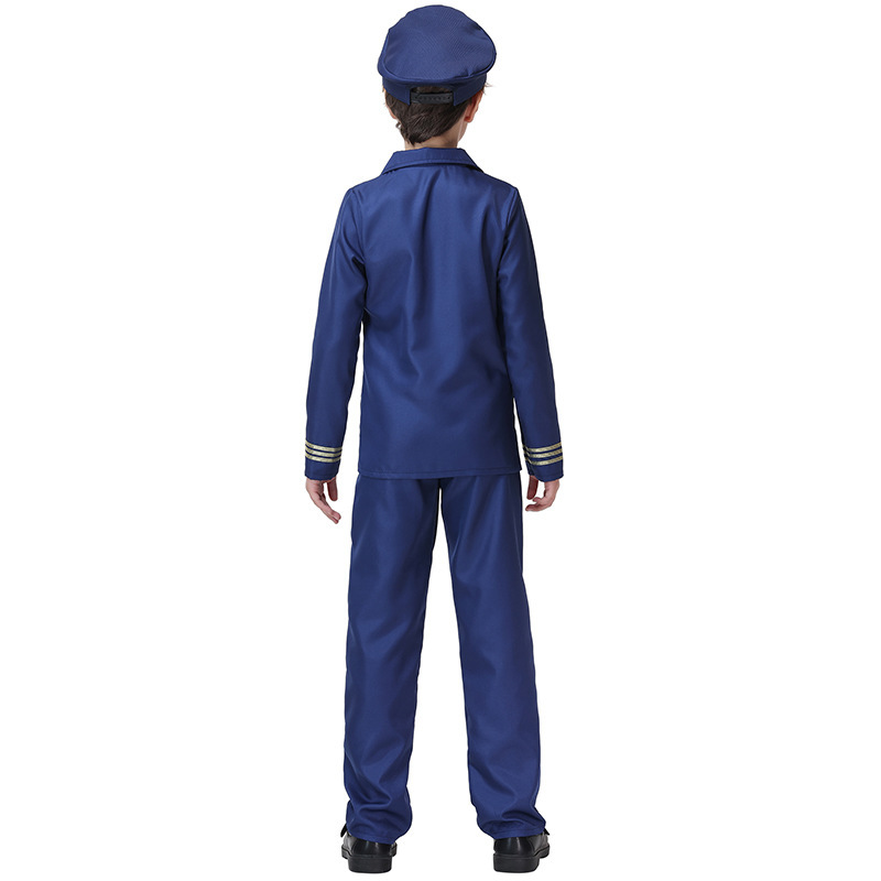 Children's pilot suit, boys' captain suit set, Halloween role-playing cosplay performance costume, Guangzhou costume