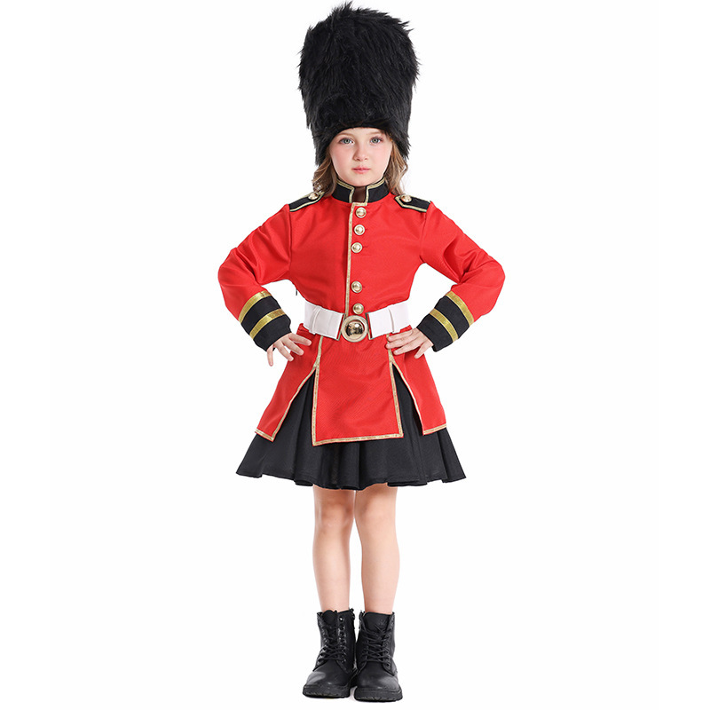 Children's Royal Guard Performance Costumes, Girls' British Style Honor Guard Performance Costumes, Guangzhou