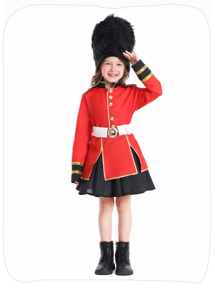 Children's Royal Guard Performance Costumes, Girls' British Style Honor Guard Performance Costumes, Guangzhou