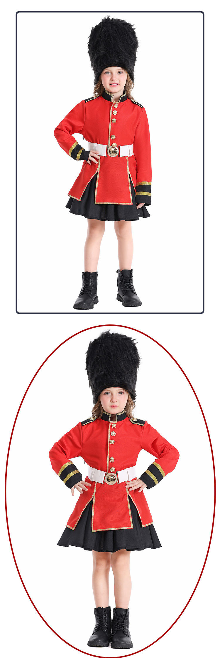 Children's Royal Guard Performance Costumes, Girls' British Style Honor Guard Performance Costumes, Guangzhou