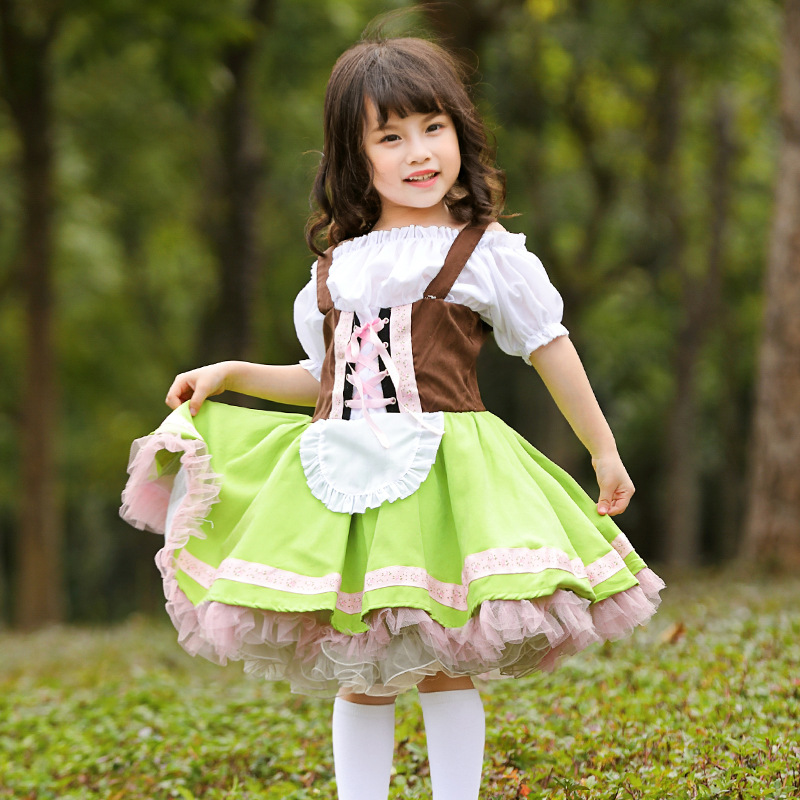 German Beer Festival Costumes, Grass Green Class Activity Performance Costumes, Cultural and Arts Festival Parent-Child Dresses Promotion