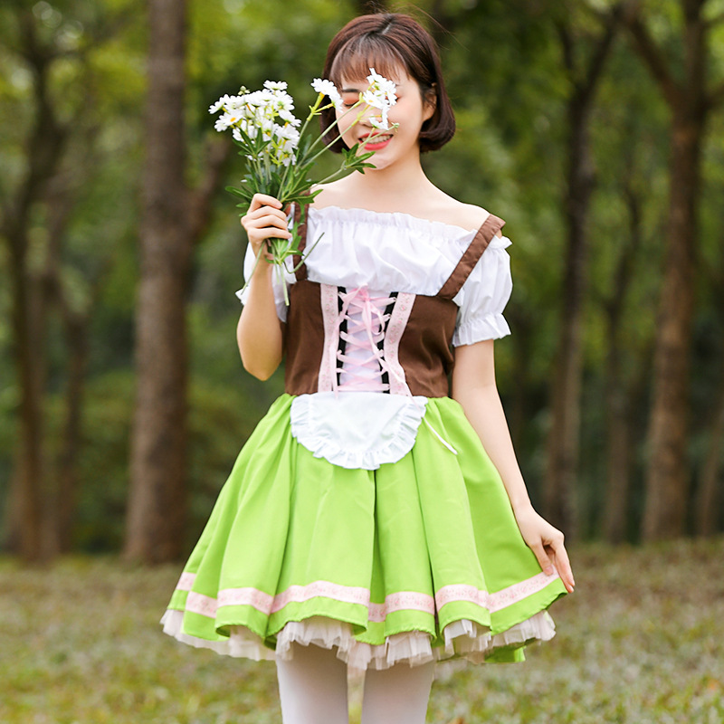 German Beer Festival Costumes, Grass Green Class Activity Performance Costumes, Cultural and Arts Festival Parent-Child Dresses Promotion