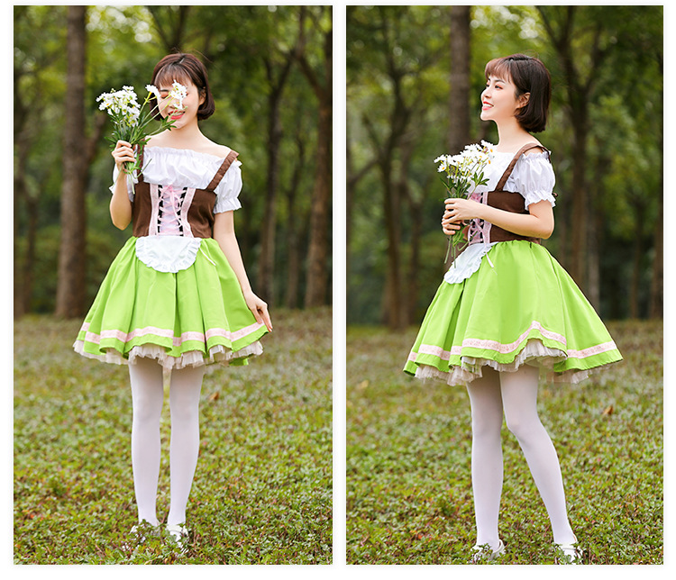 German Beer Festival Costumes, Grass Green Class Activity Performance Costumes, Cultural and Arts Festival Parent-Child Dresses Promotion