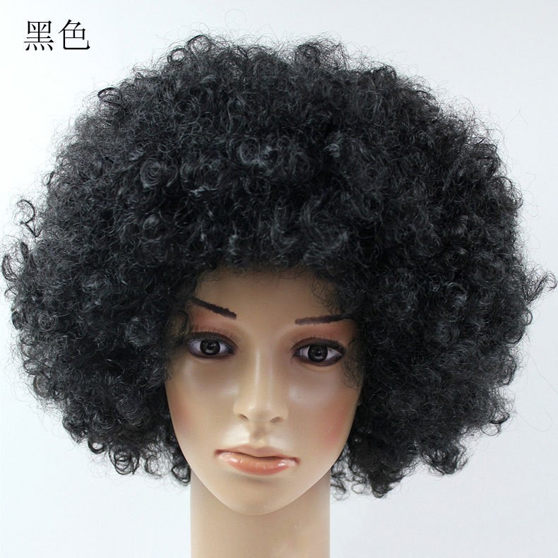 Funny curly afro hairstyle for kids, hip-hop style scientist wig, Halloween pirate cosplay costume accessories