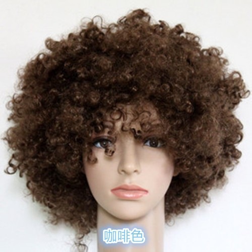 Funny curly afro hairstyle for kids, hip-hop style scientist wig, Halloween pirate cosplay costume accessories