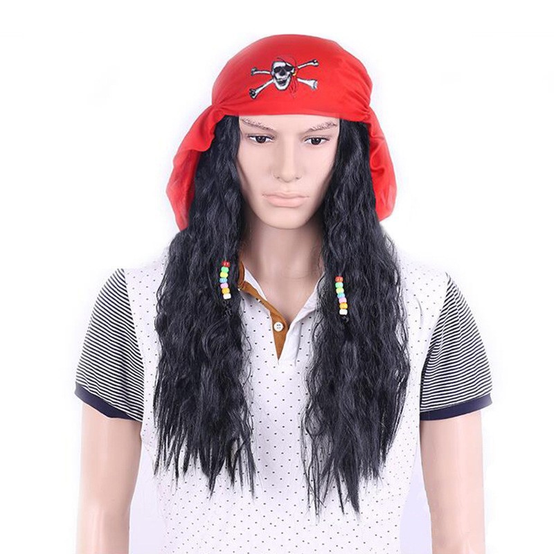 Funny curly afro hairstyle for kids, hip-hop style scientist wig, Halloween pirate cosplay costume accessories