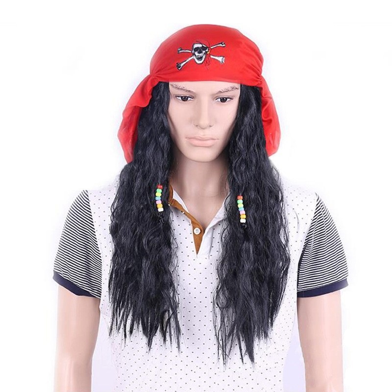 Funny curly afro hairstyle for kids, hip-hop style scientist wig, Halloween pirate cosplay costume accessories