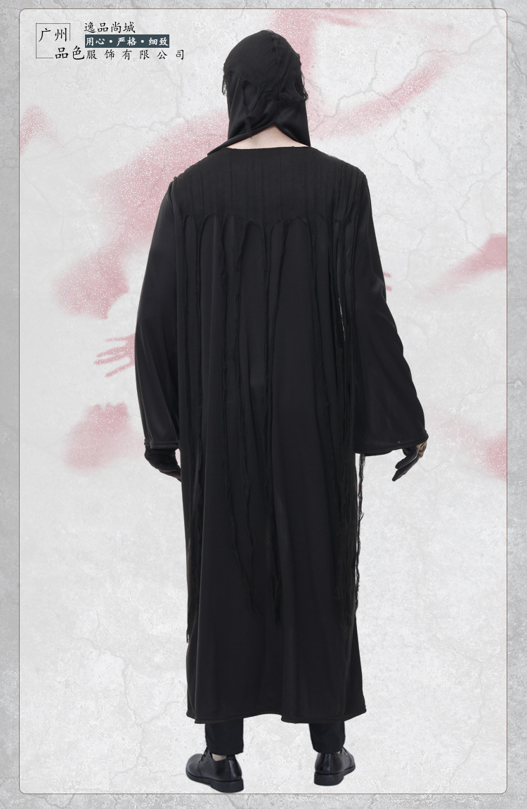 Halloween costume, skeleton robe, new cosplay adult male ghost role-playing costume