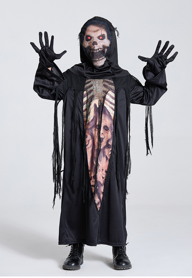 Halloween costume, skeleton robe, new cosplay adult male ghost role-playing costume