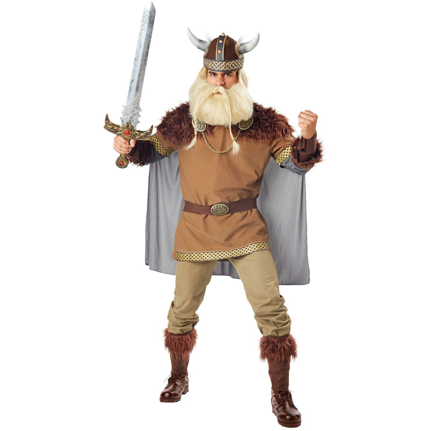Viking Warrior Costume for Men - Halloween Cosplay Stage Performance Costume - Pirate Role-Playing Set