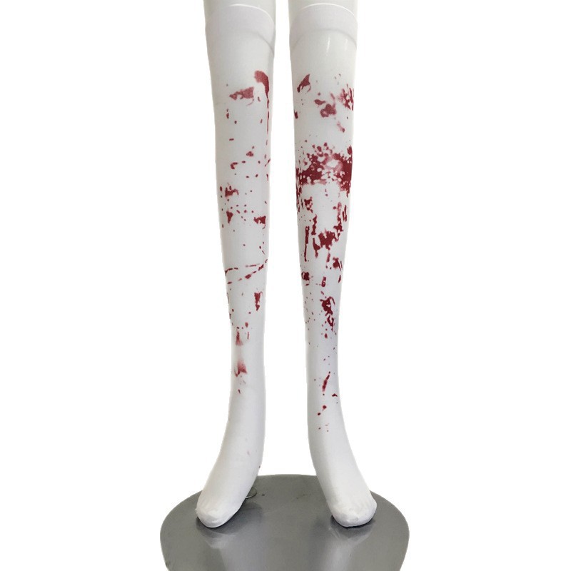 Masquerade Costumes Accessories Nurse Student Bloodstained Socks Halloween Adult Socks Children's Ghost Festival Zombie Socks Striped