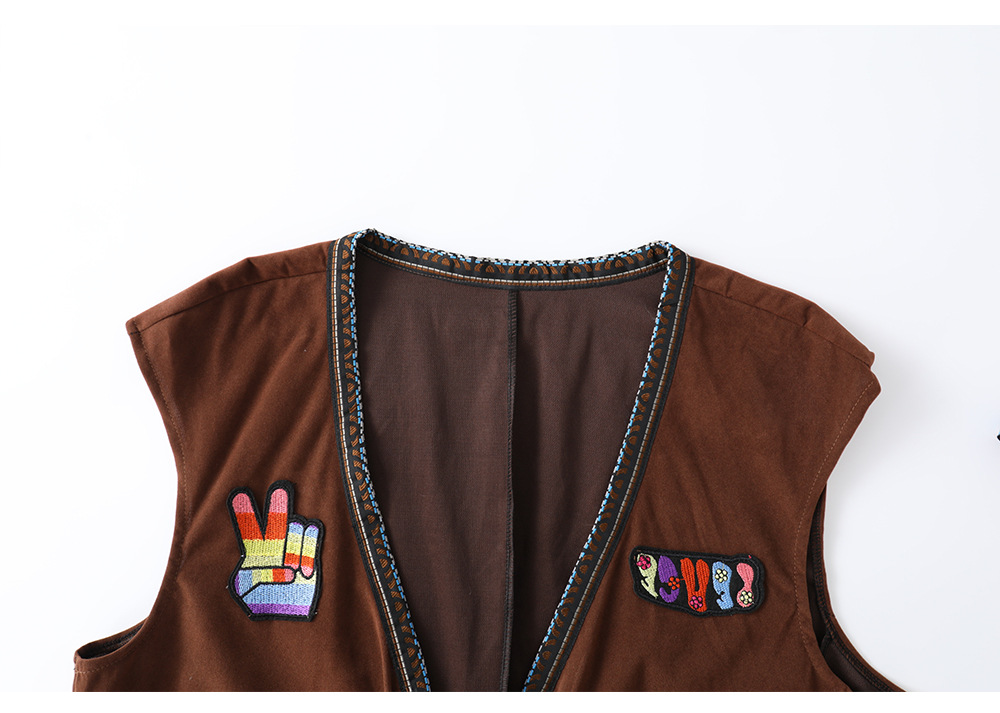 60s Retro Disco Hippie Outfit for Men: Tassel Vest, Plaid Bell-Bottom Pants, Party Performance Attire