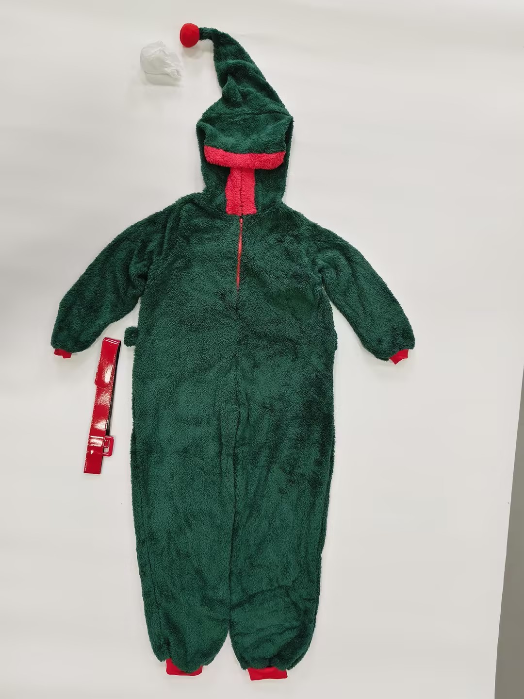Coral fleece children's dark green parent-child Christmas costume, Halloween cosplay, Christmas tree children's clothing, performance costume