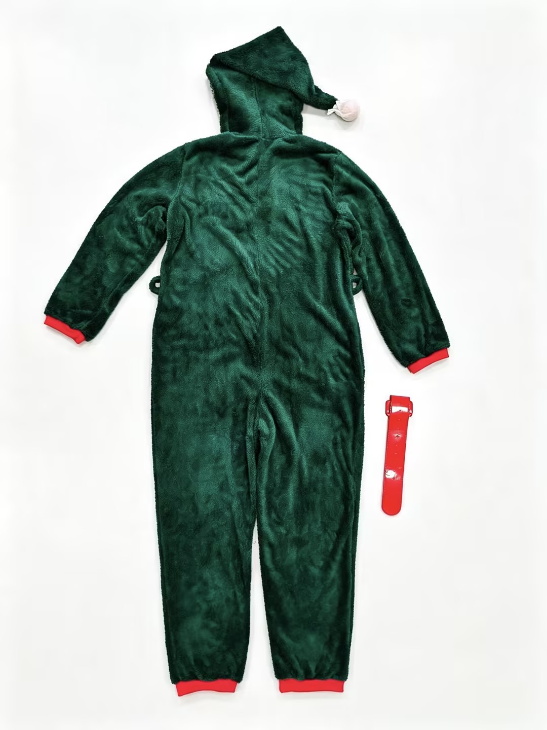 Women's Santa Claus Onesie Pajamas Plush Hooded Christmas Costume Set Holiday Party Role-Playing Costume