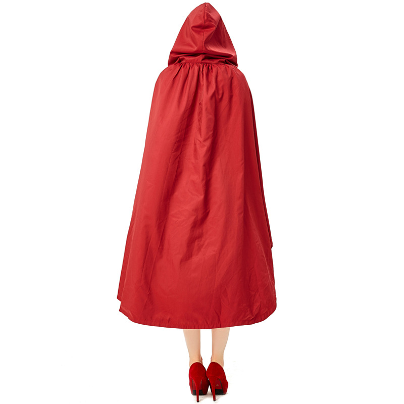 Halloween costume for adults, red plaid, cosplay of Little Red Riding Hood, The Big Bad Wolf, fairy tale character costume.
