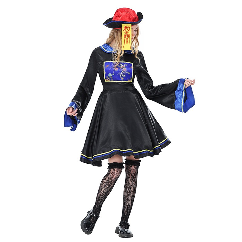 Women's Chinese-style modified zombie dress, Halloween Qing Dynasty zombie movie role-playing costume, Guangzhou