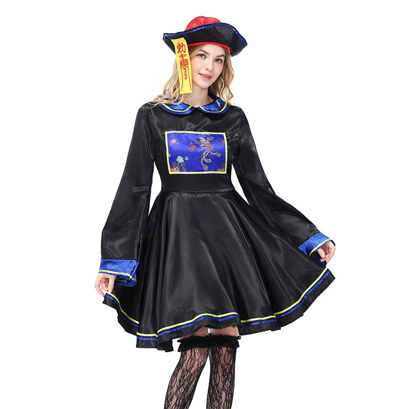 Women's Chinese-style modified zombie dress, Halloween Qing Dynasty zombie movie role-playing costume, Guangzhou