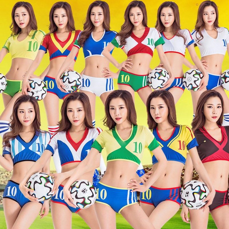 Spicy Italian soccer babe cheerleader uniform, soccer number 10 cheerleader uniform, stage cheerleading outfit