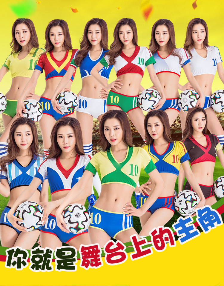Spicy Italian soccer babe cheerleader uniform, soccer number 10 cheerleader uniform, stage cheerleading outfit