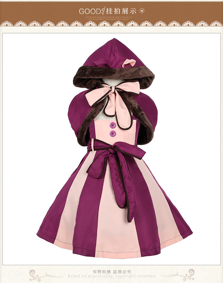 Dream Wonderland Park Children's Purple Girl Cosplay Costume Smiley Cat Party Costume Halloween Costume