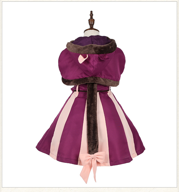 Dream Wonderland Park Children's Purple Girl Cosplay Costume Smiley Cat Party Costume Halloween Costume