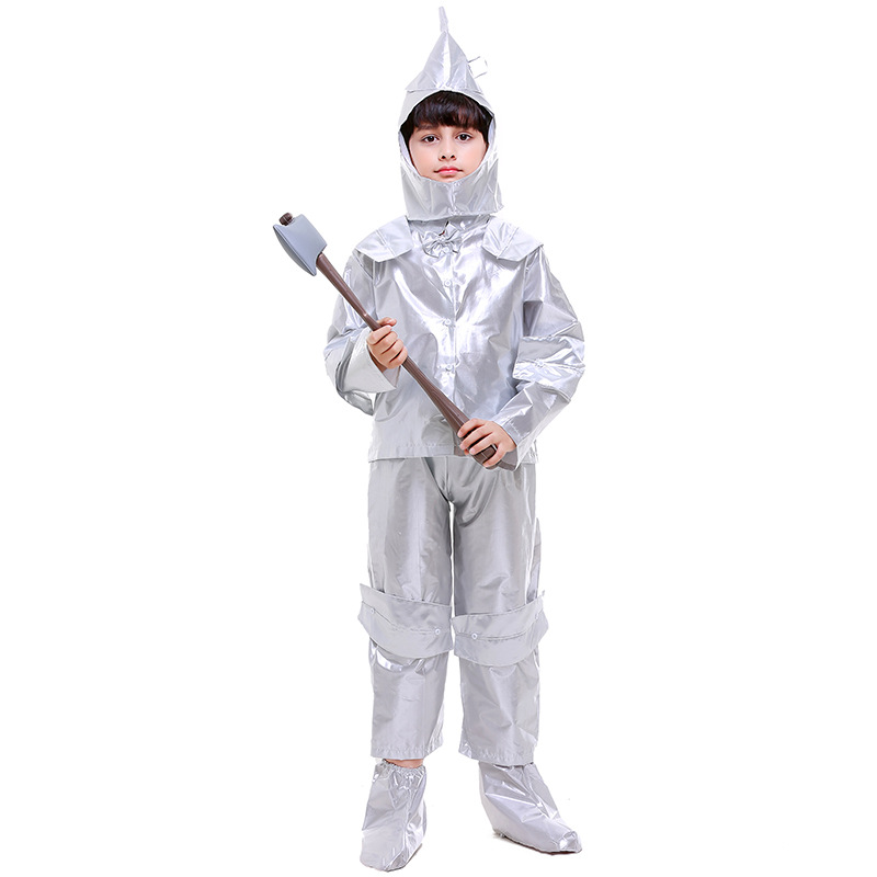 Halloween cosplay Tin Man/Tin Man costumes for boys, including a Wizard of Oz outfit.