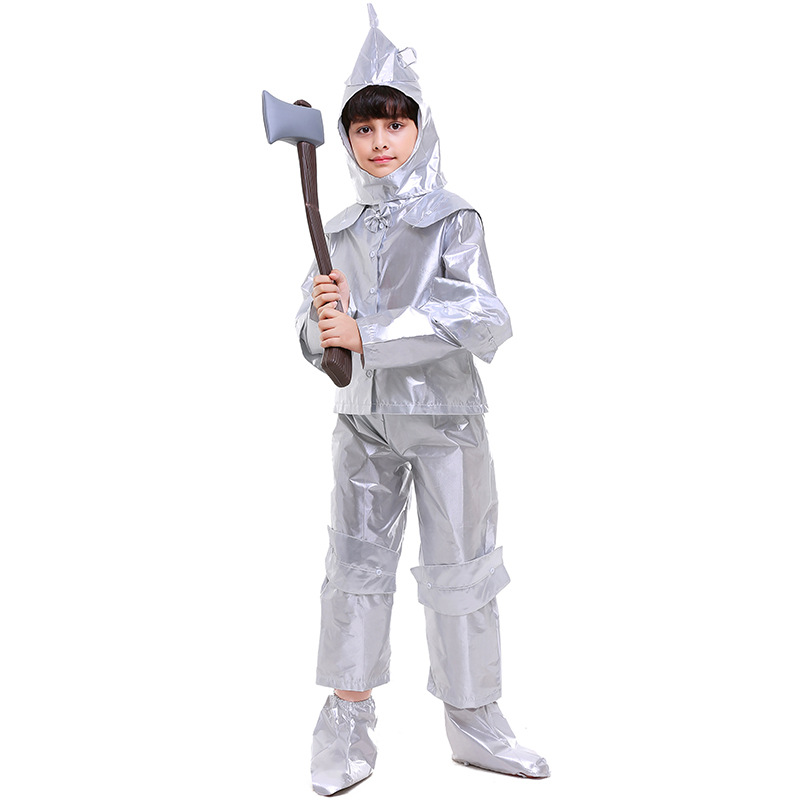 Halloween cosplay Tin Man/Tin Man costumes for boys, including a Wizard of Oz outfit.