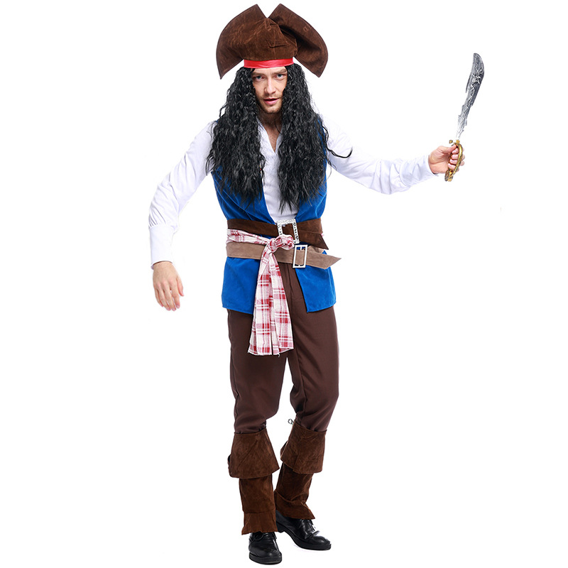 Men's Pirate Captain Costume Halloween Costume Adult Men's Game Costume