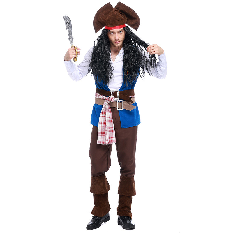 Men's Pirate Captain Costume Halloween Costume Adult Men's Game Costume