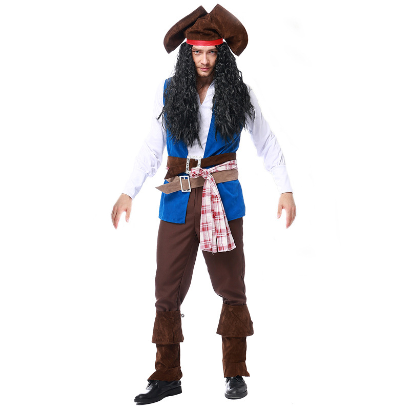 Men's Pirate Captain Costume Halloween Costume Adult Men's Game Costume