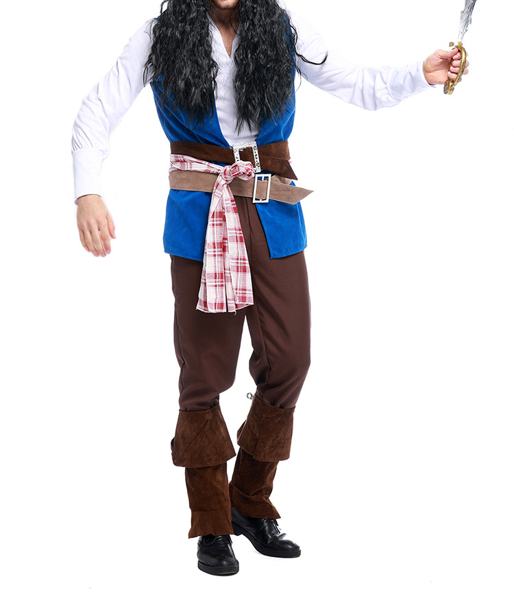 Men's Pirate Captain Costume Halloween Costume Adult Men's Game Costume