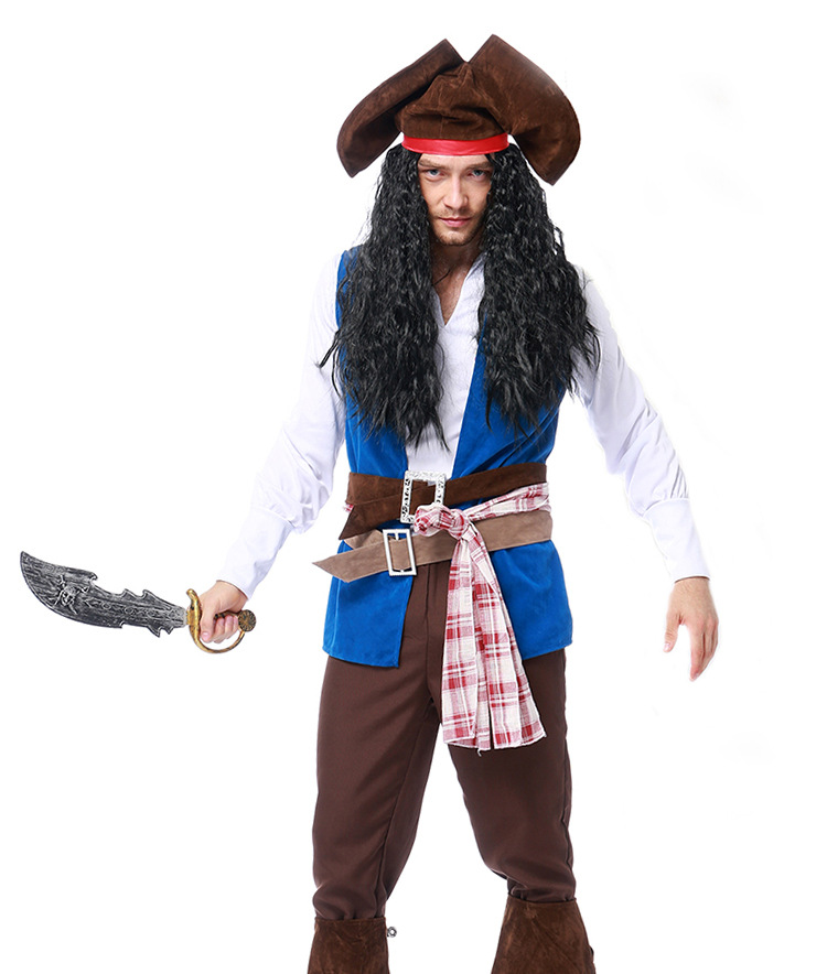 Men's Pirate Captain Costume Halloween Costume Adult Men's Game Costume