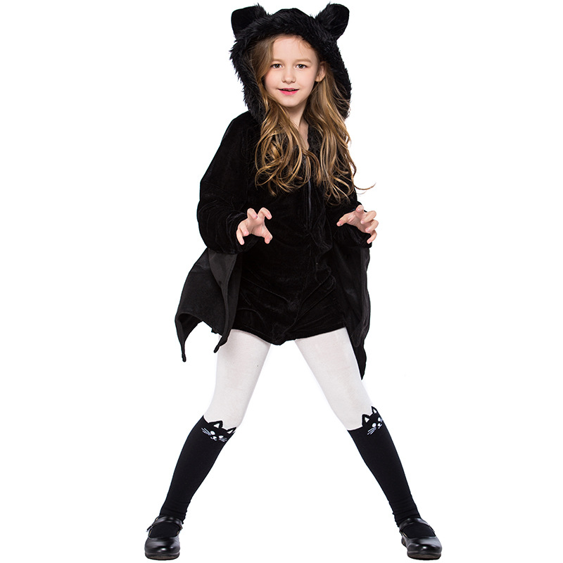 Halloween costume, girls' bat costume, cosplay, children's stage performance costume, prom party outfit