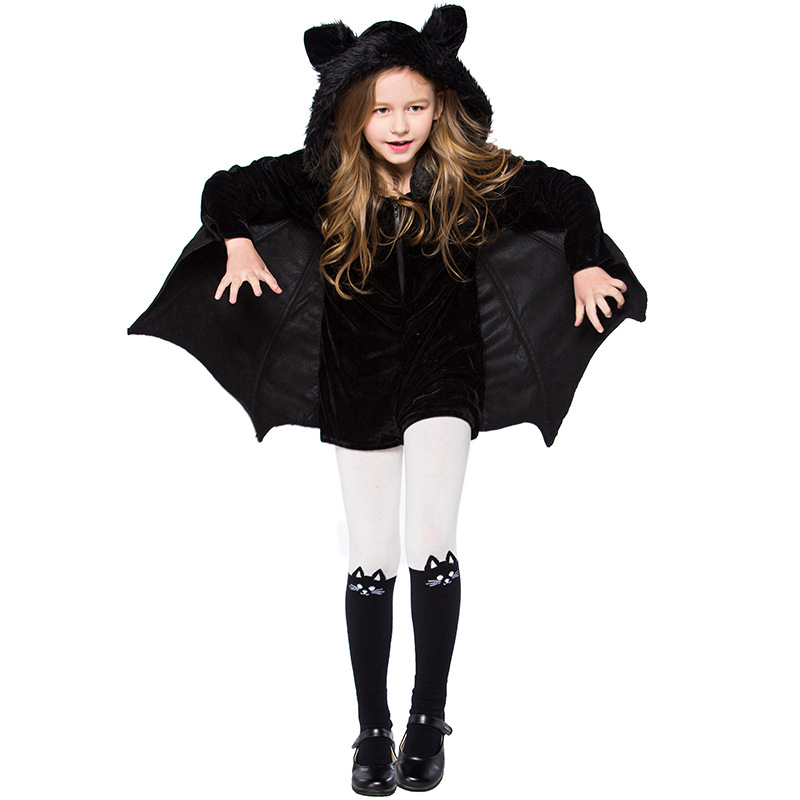 Halloween costume, girls' bat costume, cosplay, children's stage performance costume, prom party outfit