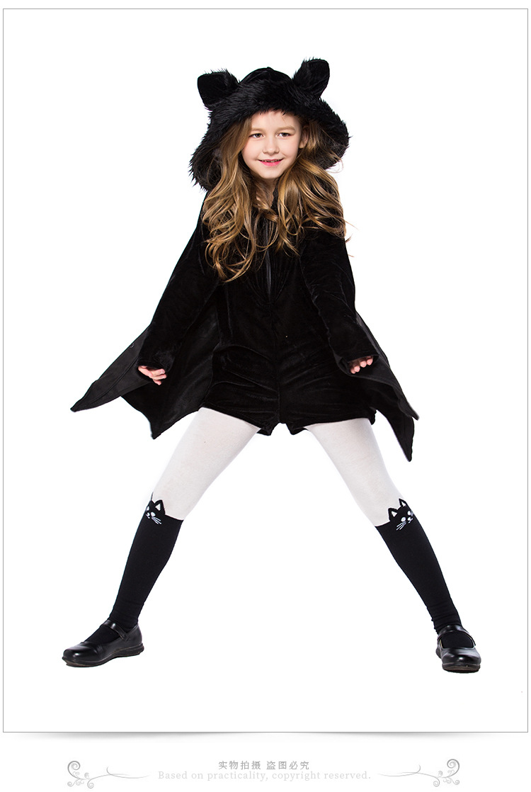Halloween costume, girls' bat costume, cosplay, children's stage performance costume, prom party outfit
