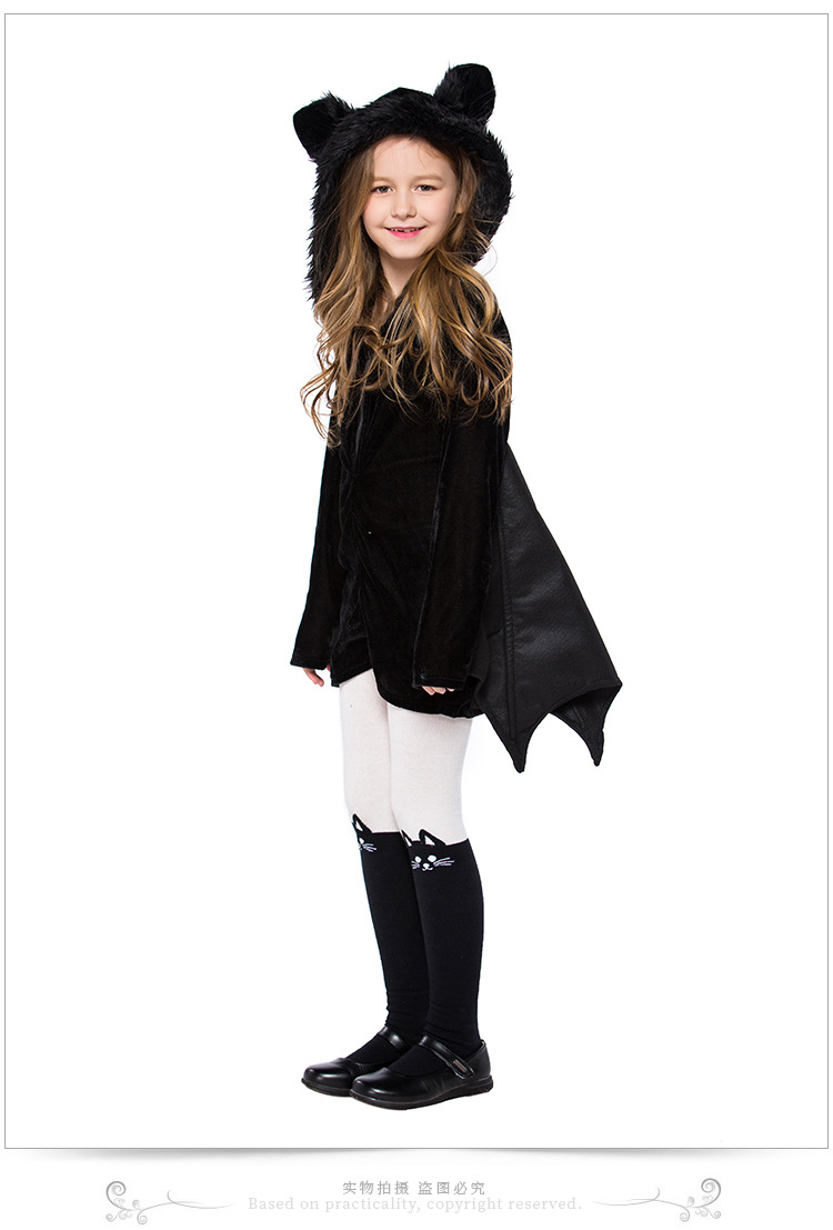Halloween costume, girls' bat costume, cosplay, children's stage performance costume, prom party outfit