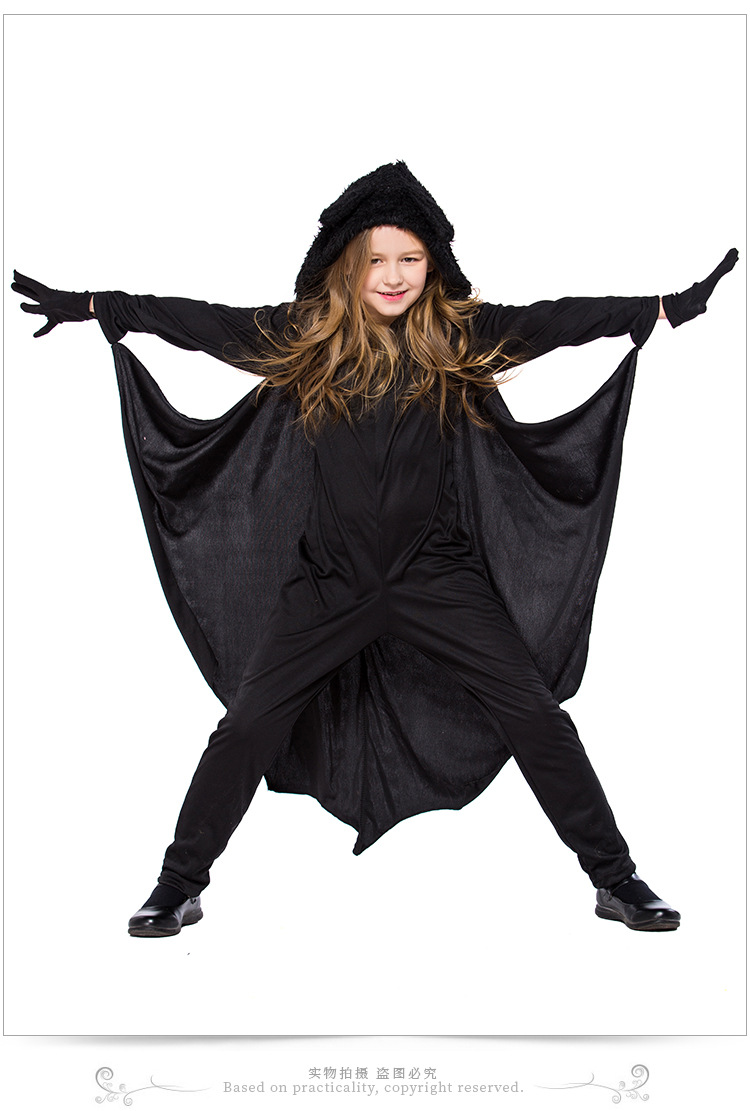 Unisex children's performance costume, bodysuit, animal bat costume, Halloween costume, children's clothing, stage performance costume