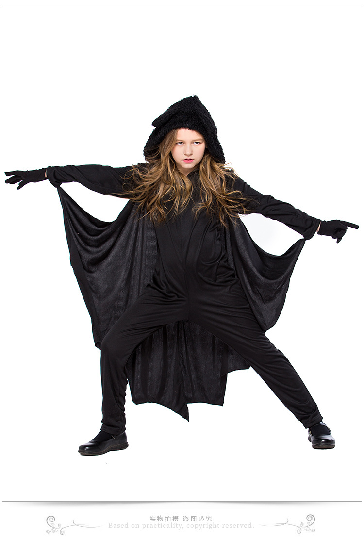 Unisex children's performance costume, bodysuit, animal bat costume, Halloween costume, children's clothing, stage performance costume