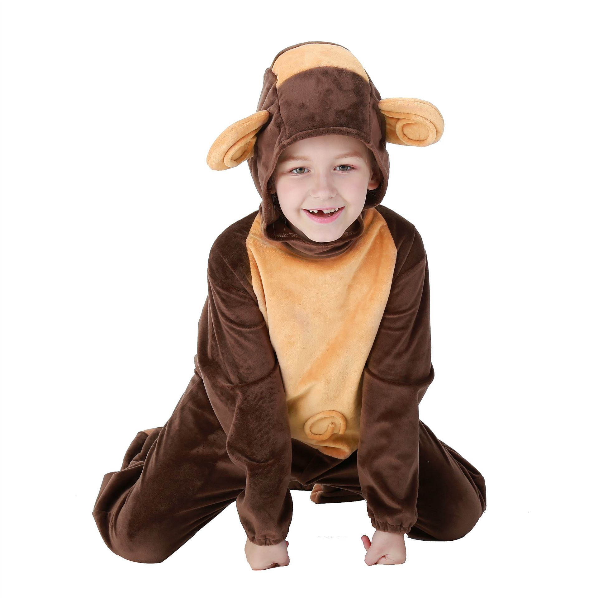 Halloween costume for children, monkey costume, animal role-playing loungewear, cosplay outfit, runs small, in stock.