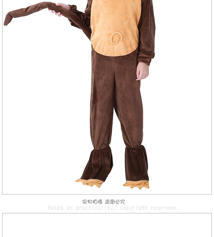 Halloween costume for children, monkey costume, animal role-playing loungewear, cosplay outfit, runs small, in stock.