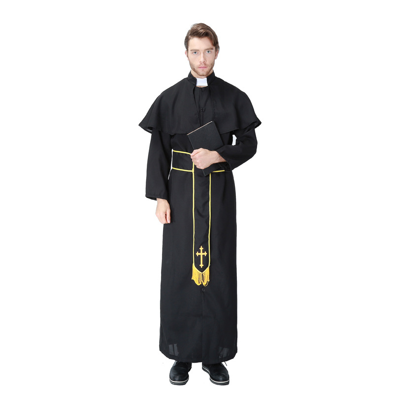 Cosplay Halloween Easter Carnival Adult Male Priest Costume